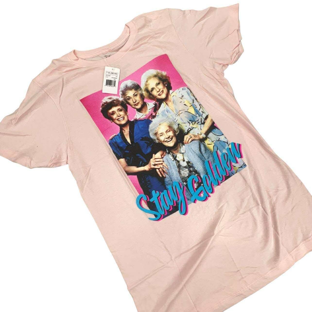 The Golden Girls Stay Golden Pink Graphic T Shirt Abc Studios Medium New — image 3 of 8